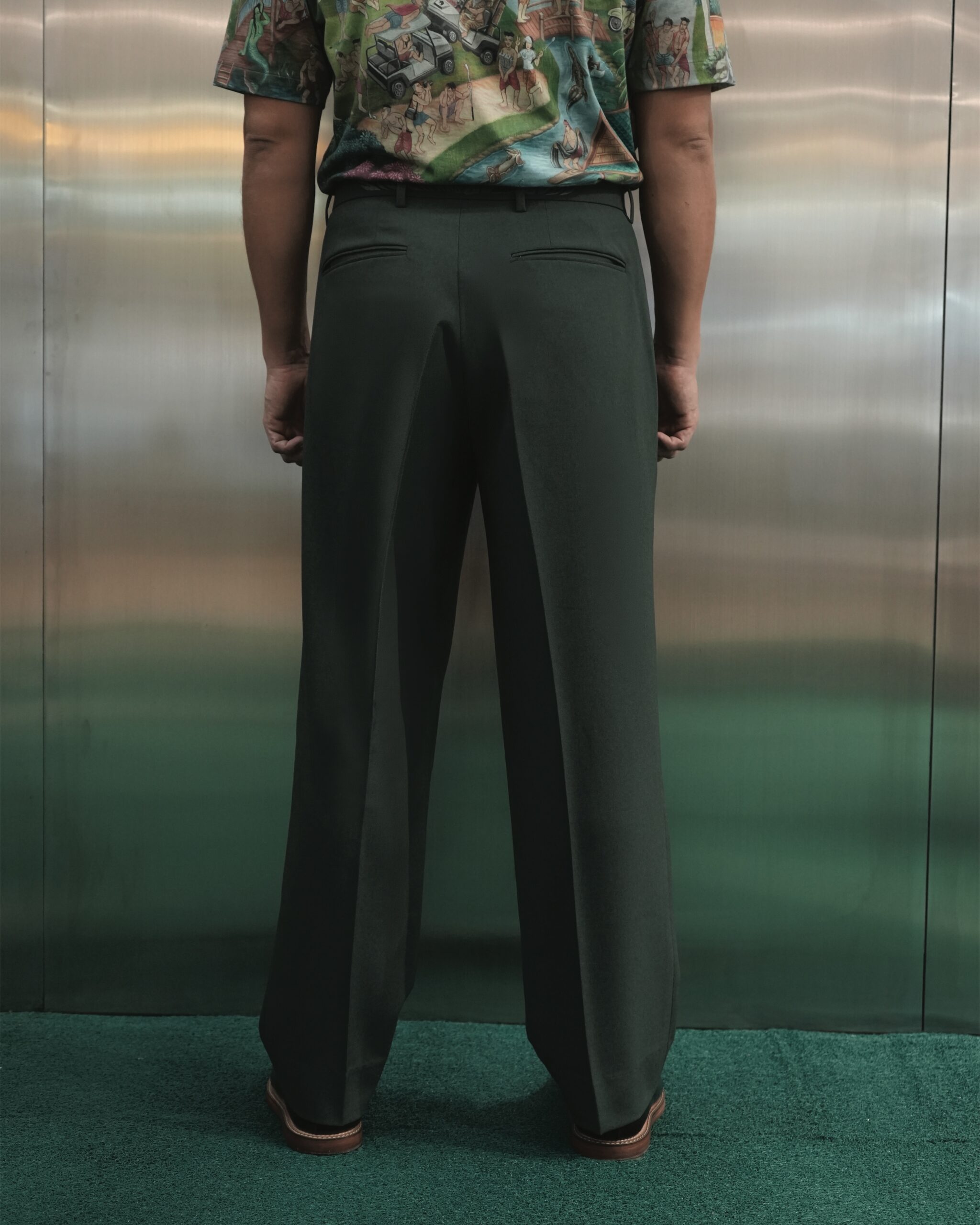 GOLF TROUSERS - GREEN - Image 2