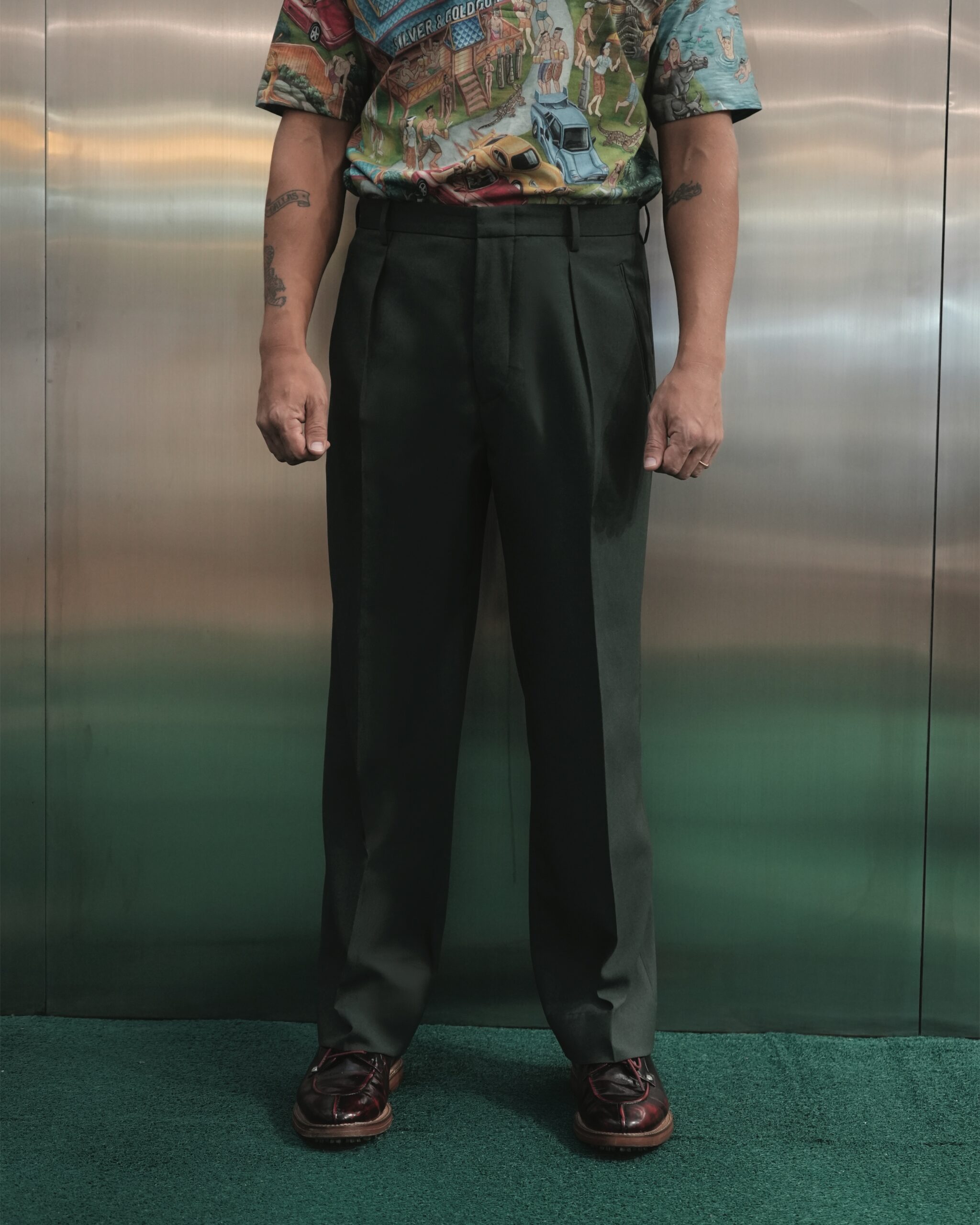 GOLF TROUSERS - GREEN